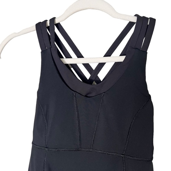 Lululemon Athletica Beat The Heat Tank in Black | 2in1 Sports Bra Size 4 - Picture 6 of 10